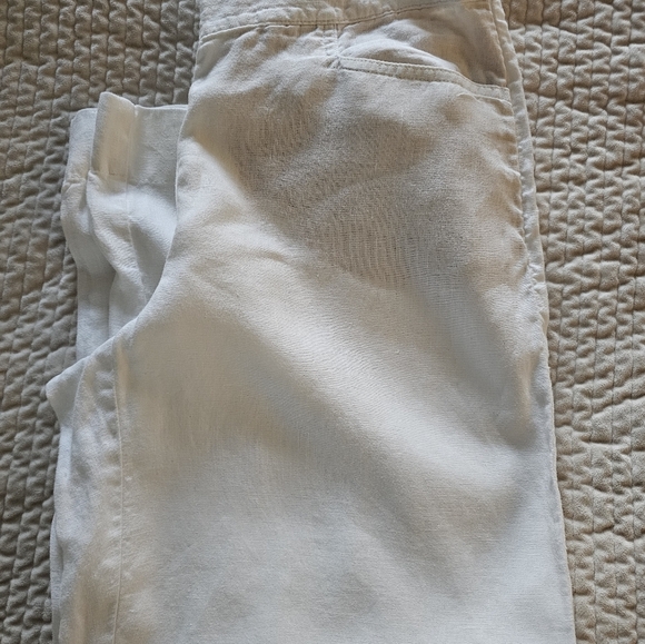 J. Jill Love Linen Ivory Wide Leg Pants Size Small - Picture 4 of 6